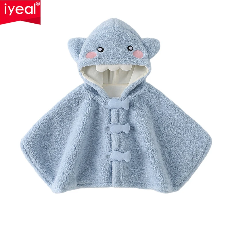 

IYEAL Baby Boys Girls Double Layered Cloak Autumn And Winter Cartoon Cute Girl Cloak Baby Boy Children's Shawl Jacket