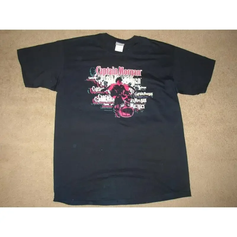 NEW CAPTAIN MORGAN Rum Scatter Logo T Shirt SZ Mens XL Dated 2004
