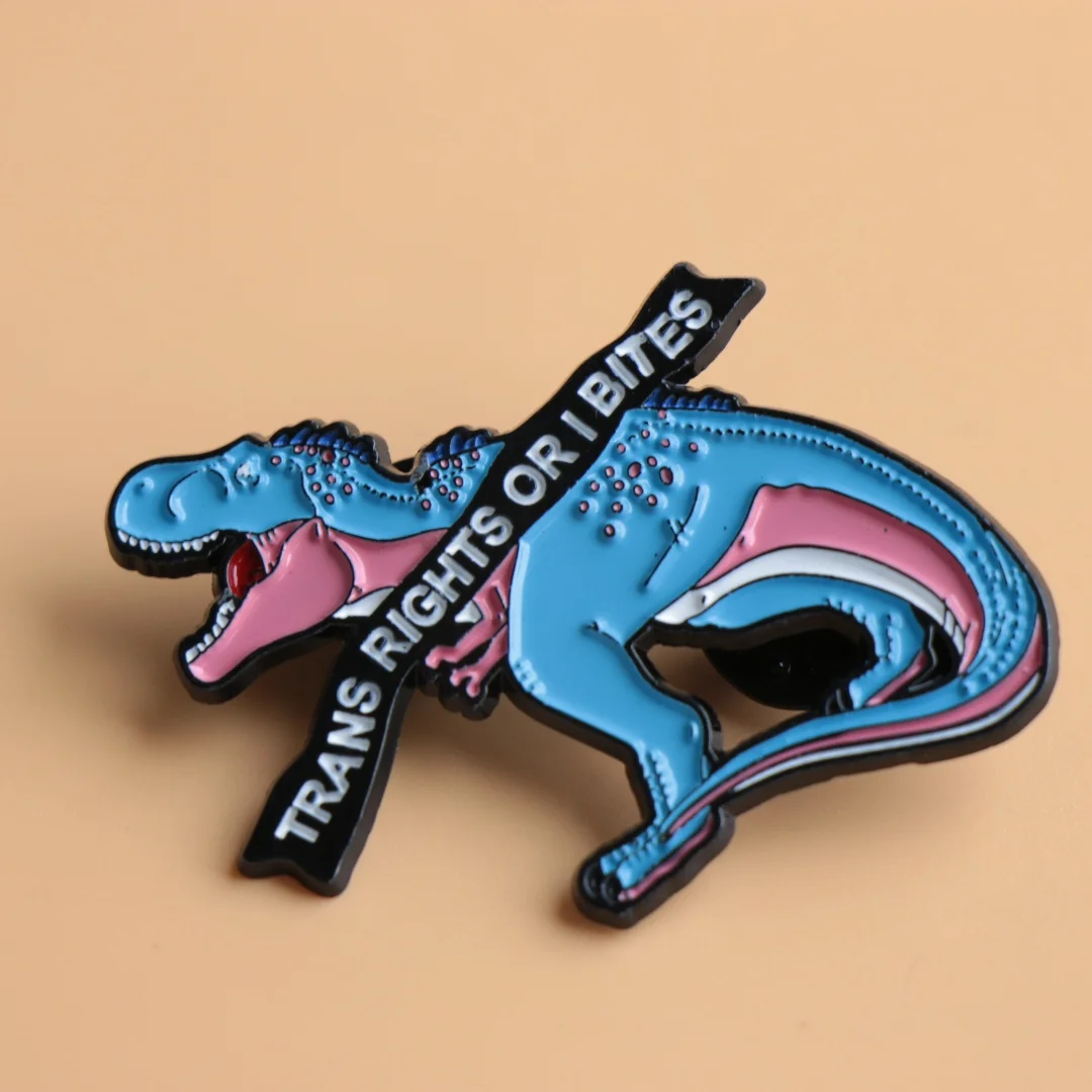 Dinosaur Enamel Brooch Pin, Fashionable Lapel Badge for Backpacks and Clothing