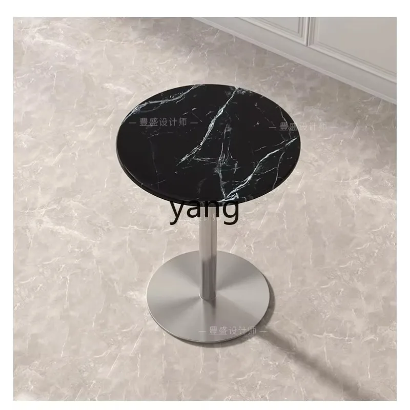 LTT simple reception table natural marble negotiation table office casual small round table