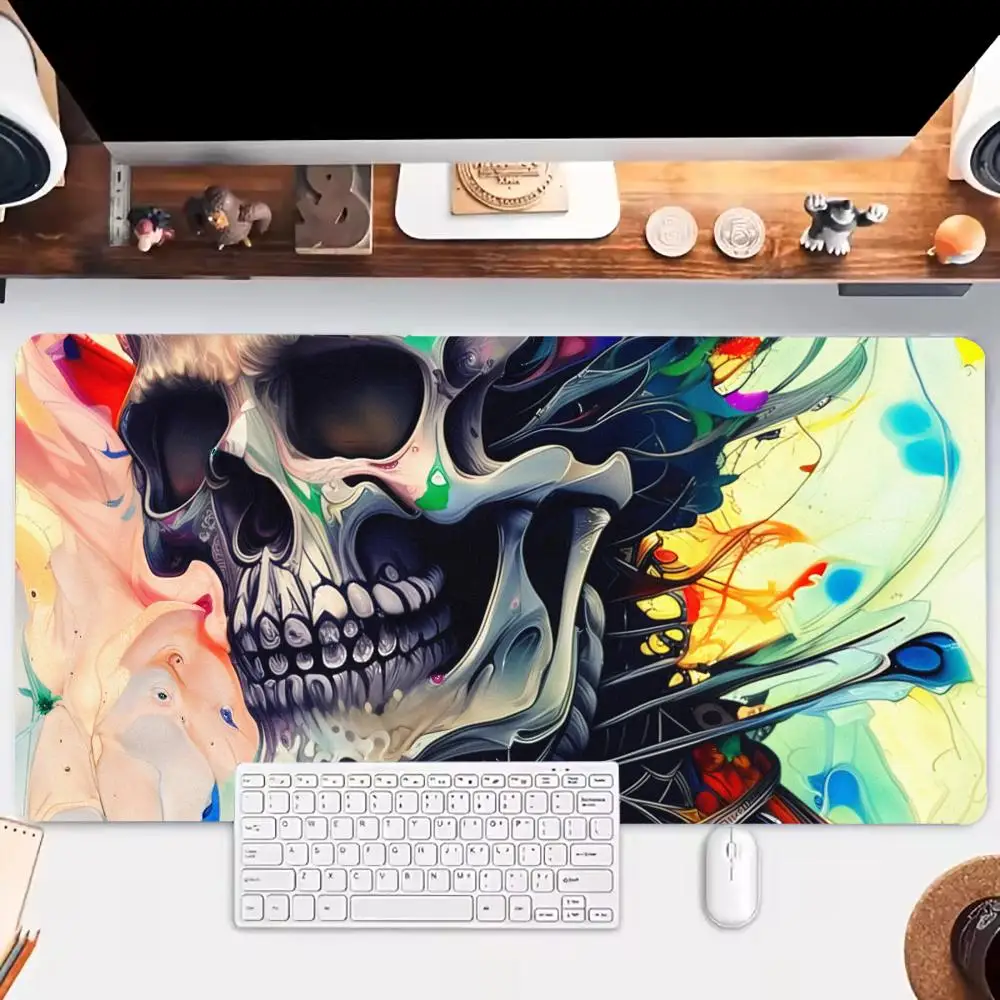 

cool skull colorful Extended Pads Mouse Pad Large Gaming Table Cushion Mousepads Non-slip Laptop Tablet Mat PC Playmat
