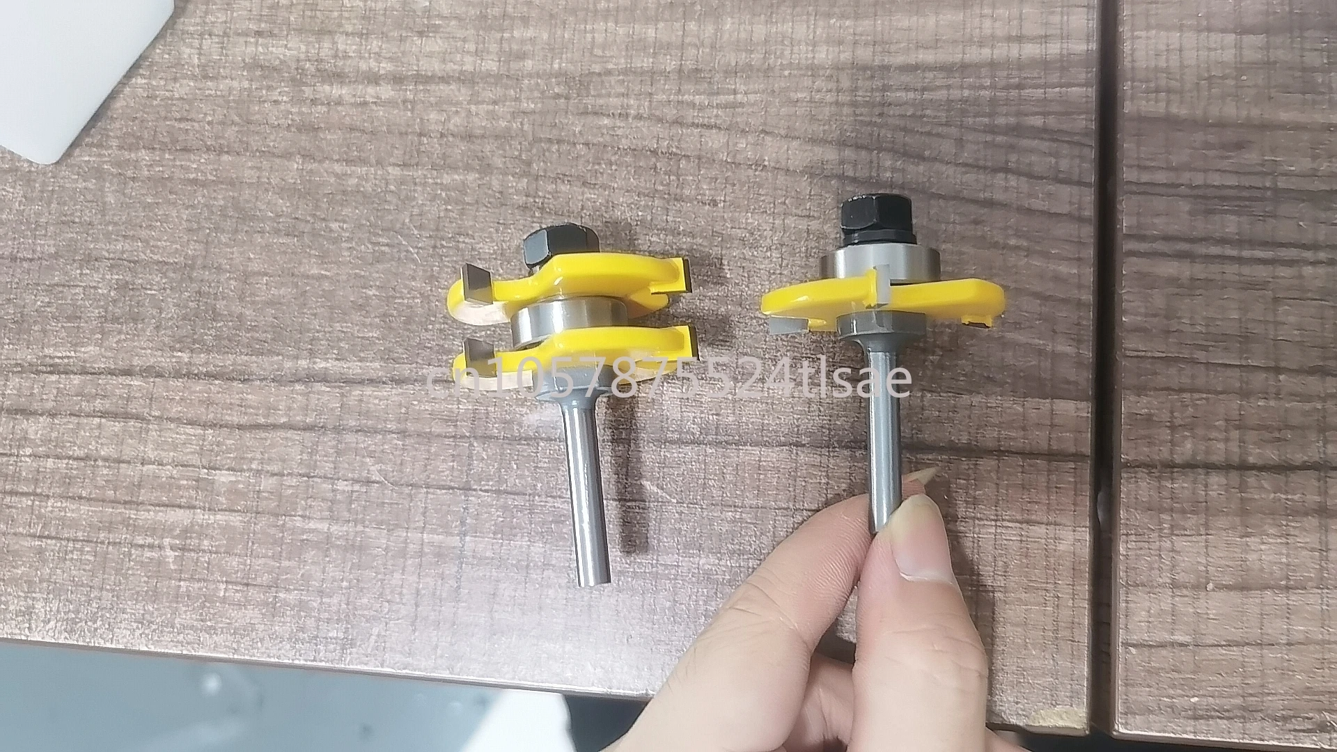 2PCS 6mm Shank Joint Assembly Router Bit Set Tongue & Groove T-Slot Milling Cutter for Woodwork Cutting Tools