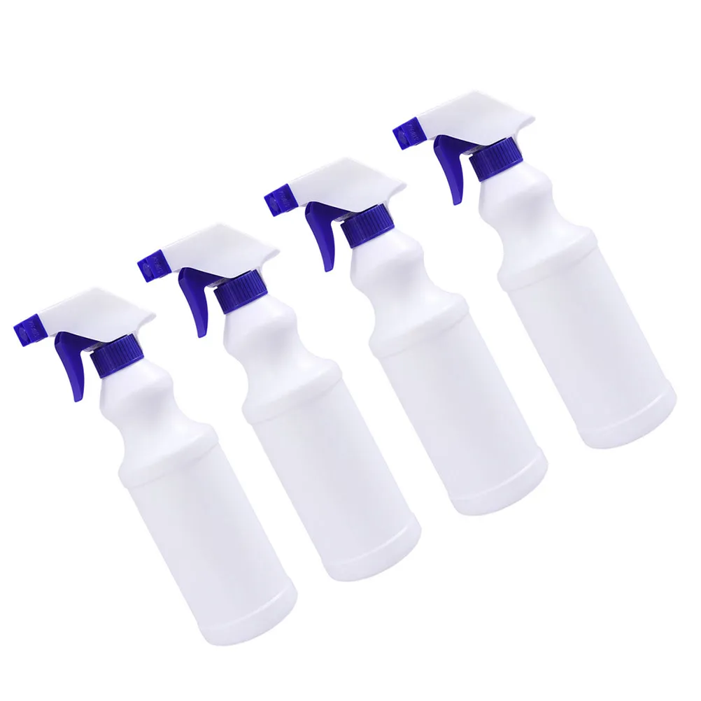 4Pcs Plastic Spray Bottles Chemical Resistant Leak Proof 500Ml Thickened Sprayers for Laboratory Cleaning Gardening Mist Stream