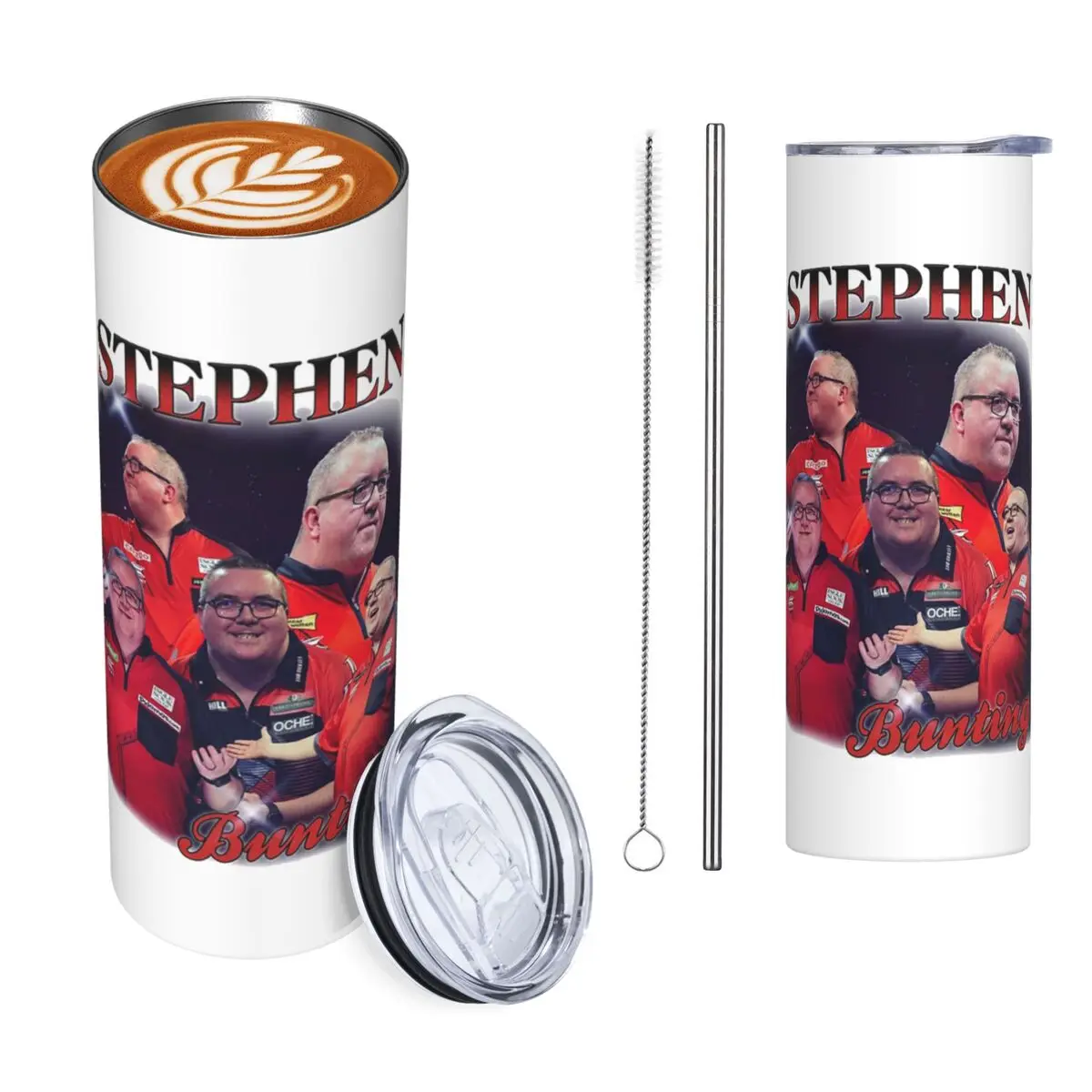 Stephen Bunting Bootleg Darts Stainless Steel Tumbler Vacuum Insulated Mug Thermal Cold Cup Straws With Lid 20oz
