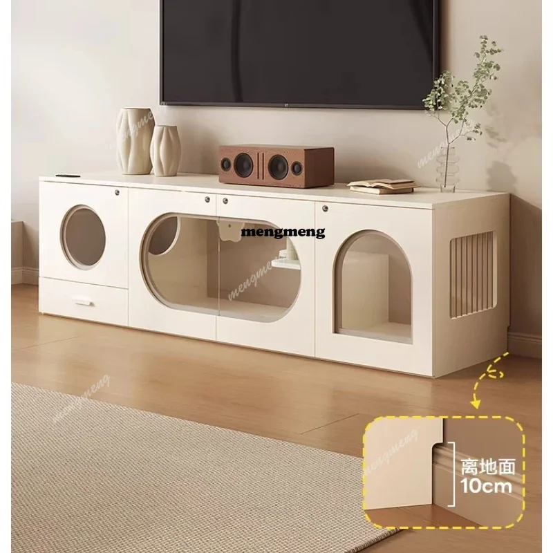 M138 Horizontal cat cabinet custom TV cabinet cat villa home indoor does not occupy space cat nest integrated