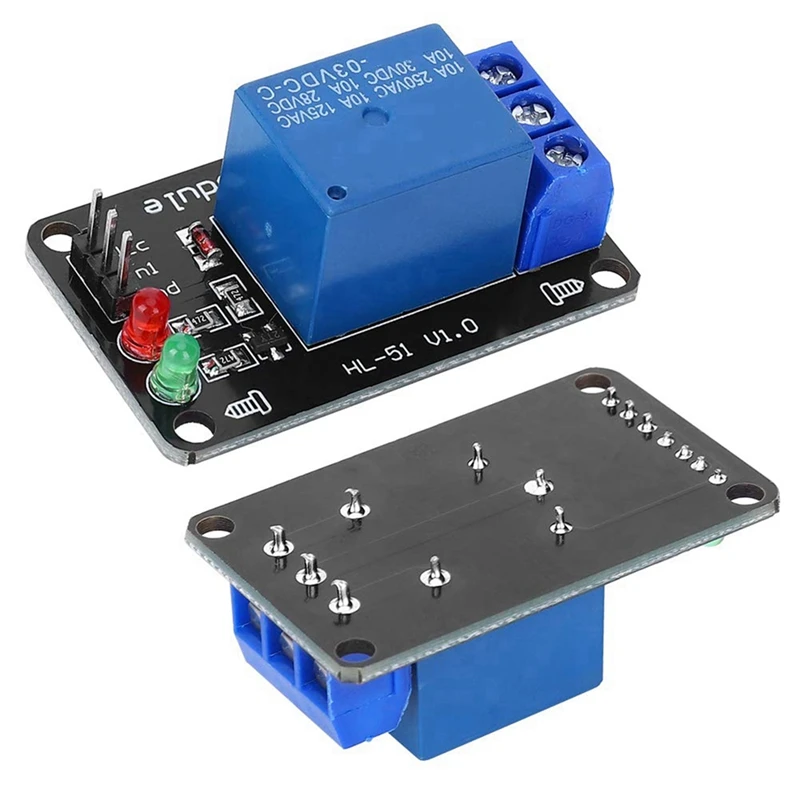 Módulo controlador de relé de 1 vía con microcontrolador indicador LED Compatible con módulo de placa de Control PLC MCU 5V