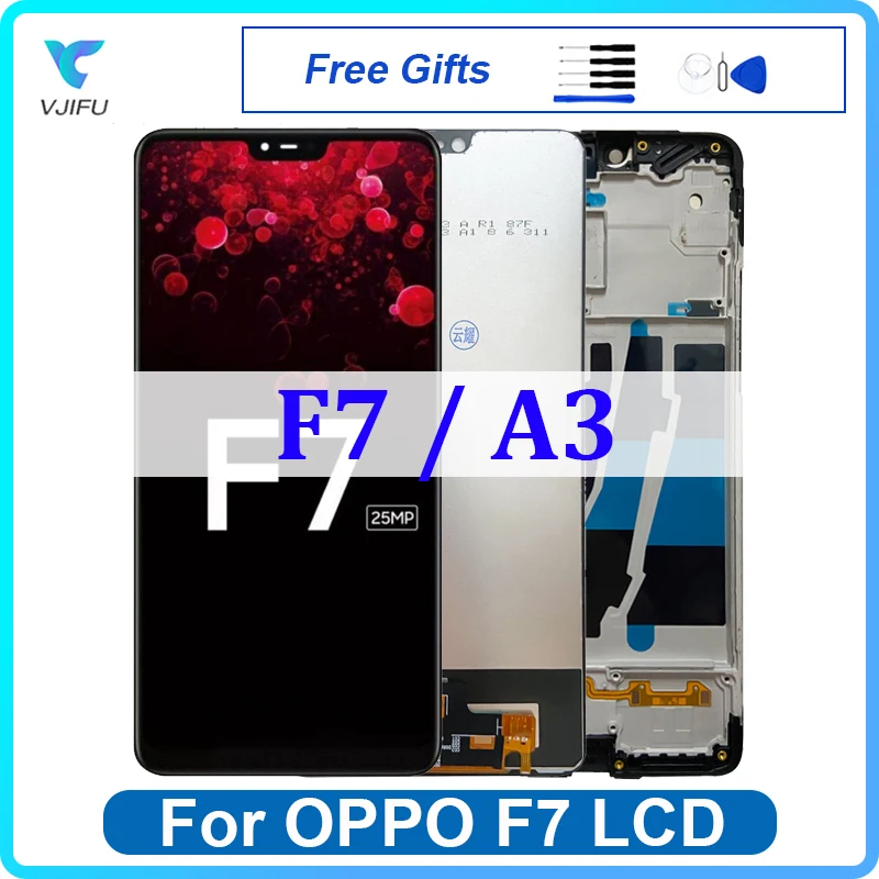 6.23'' Original Screen For OPPO F7 A3 LCD Display Touch Screen CPH1819 PADM00 Digitizer Assembly Replacement Phone Repair Parts