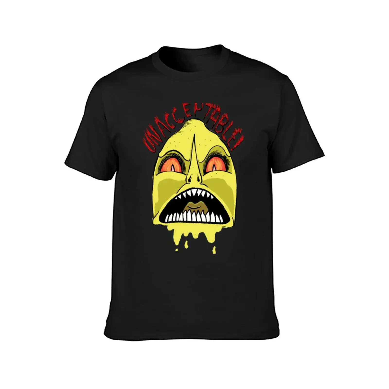 Unacceptable! Scary Lemongrab T-Shirt customs design your own Aesthetic clothing anime summer tops slim fit t shirts for men