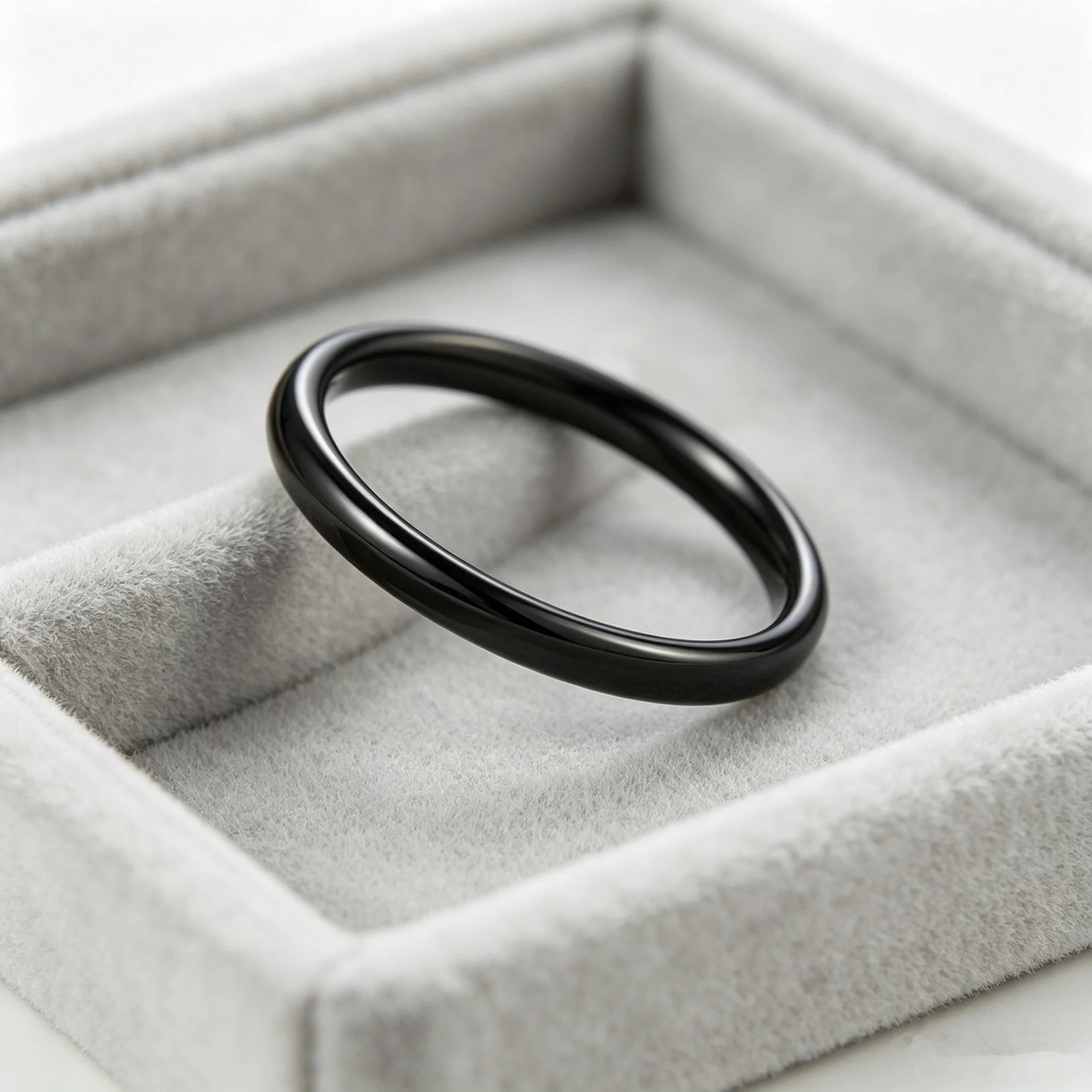 2mm Black Titanium rings for men women finger wholesale drop ship