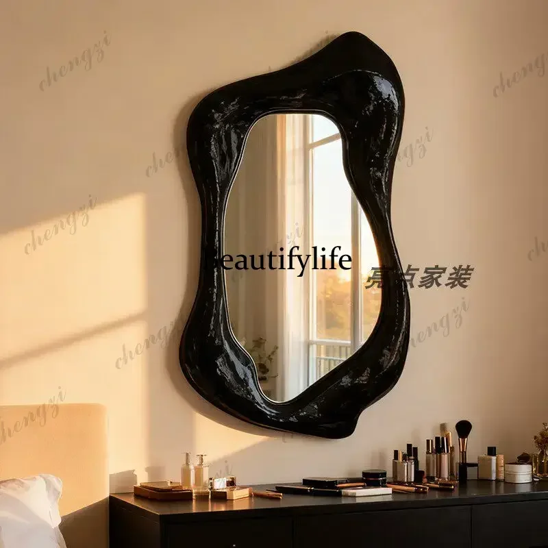smt45 French irregular shape mirror wall hanging creative bathroom cosmetic mirror special-shaped hotel decorative mirror