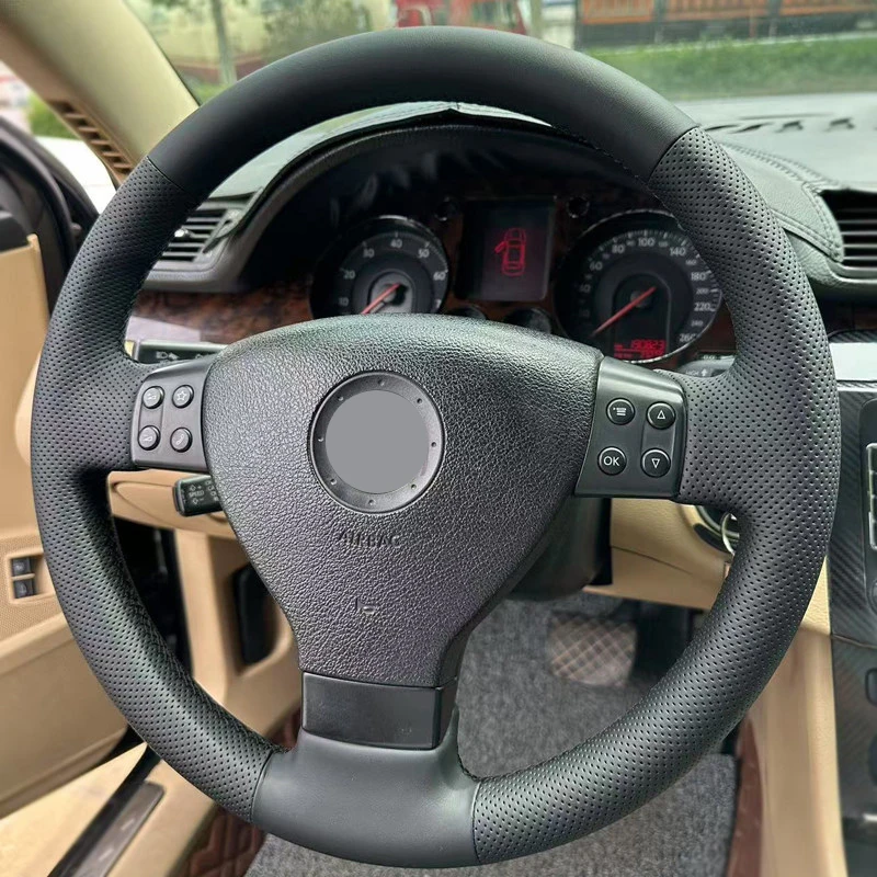 

DIY Hand Sewing Car Steering Wheel Cover for Volkswagen Golf 5 Mk5 VW Passat B6 Jetta 5 Mk5 Tiguan 2007-2011 Microfiber Leather