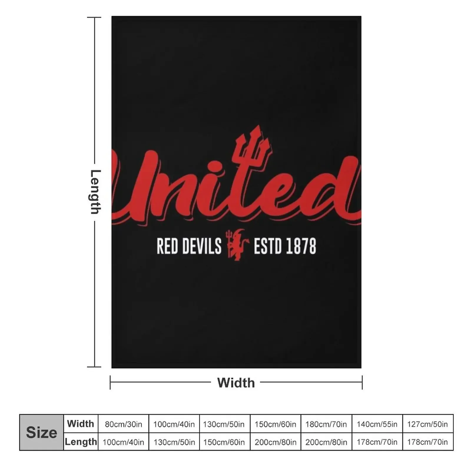 United Typography Throw Blanket Weighted Flannel Fabric Blankets