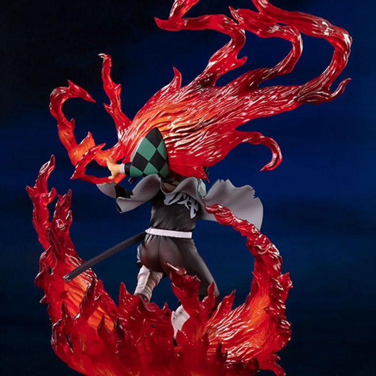 Anime Demon Slayer Figure Kimetsu No Yaiba Agatsuma Zenitsu Tanjiro Kamado Hinokami Kagura Model Gift Action Figure Figurine