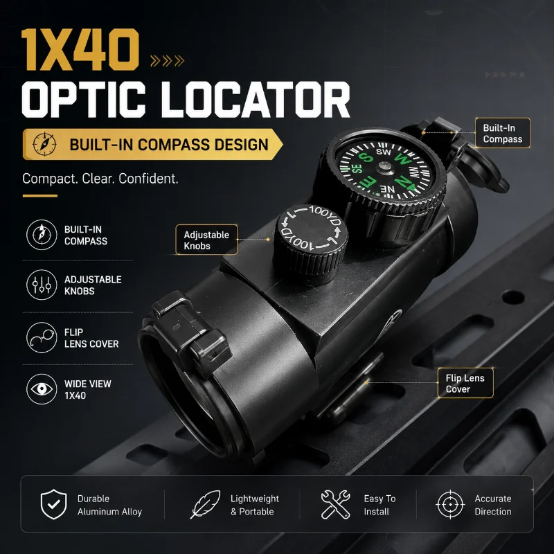 Hobby Upgrade Accessory 1X40RD Optical View Unit External Direction Compass Outdoor Interactive Game Model Parts