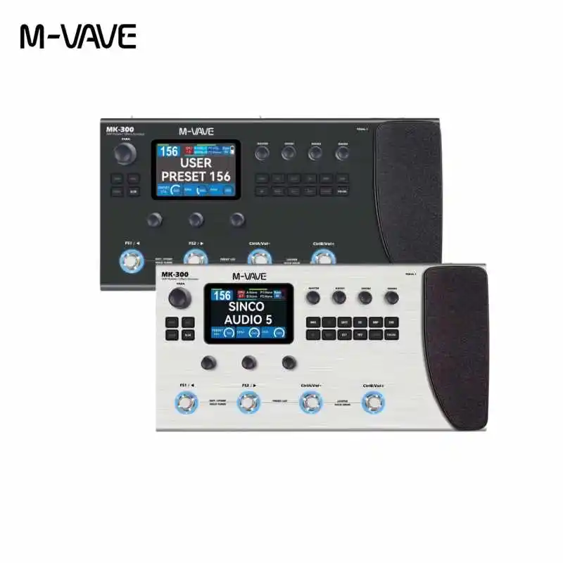 Pedal de Efectos Todo en Uno M-VAVE MK300, 11 Módulos, Pantalla Táctil, Pedal de Audio USB para Escenario y Estudio