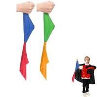 2pcs Magic Scarves Change Color Silk Scarf Magic Trick Silk Magic Props Magician Accessories Gift for Kids Adult Party Favors