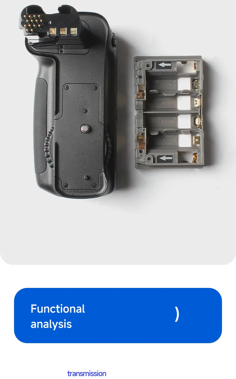 MB-D200 Vertikaler Batteriegriff für Nikon D200 DSLR mit Dual EN-EL3e/6 AA Fach, Dualen Bedienringen und Porträt-Aufnahmegriff – Detail 5