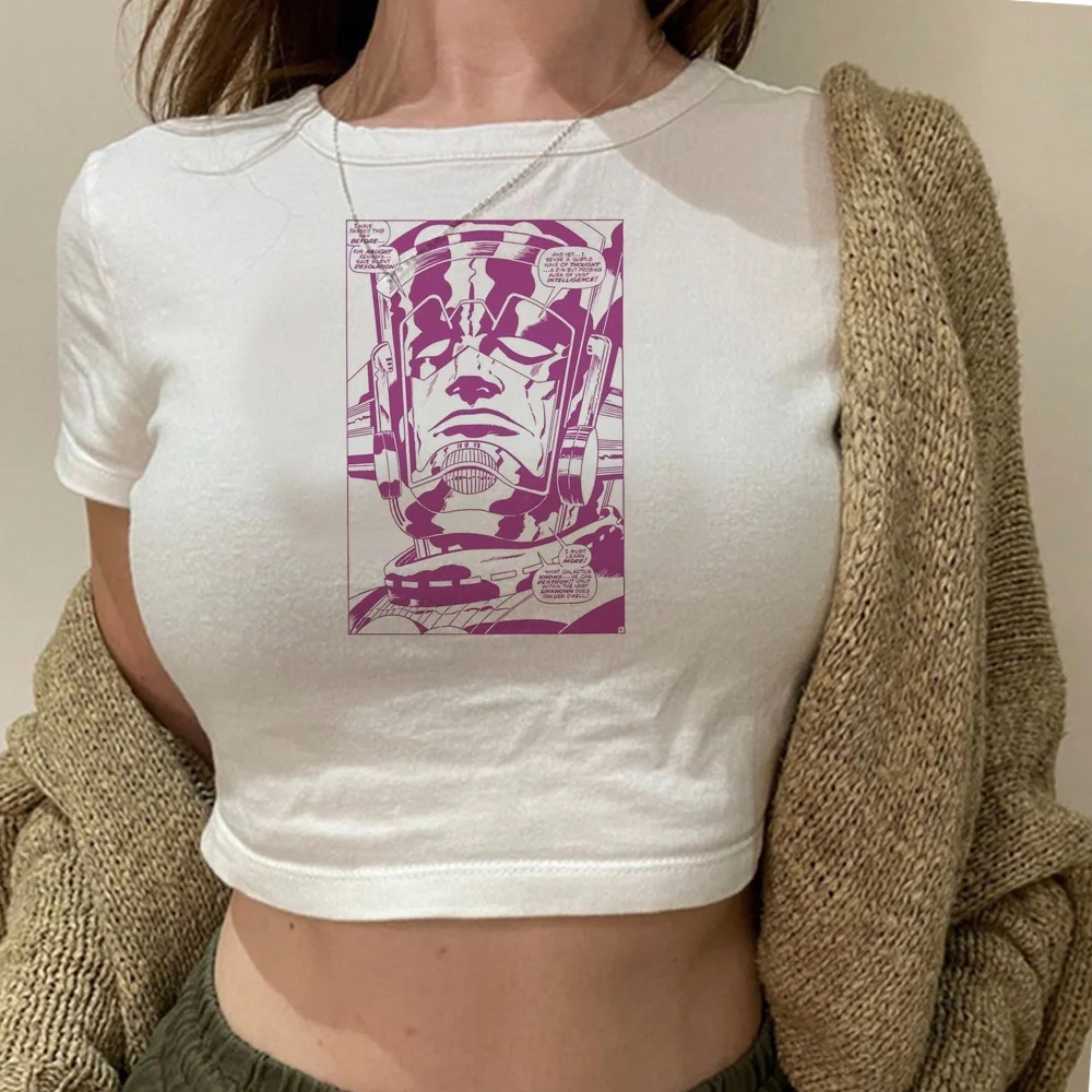 Jojo’s Bizarre Adventure cropped top female scene  japan vintage party graphic top tees streetwear cutecore emo baddie funny