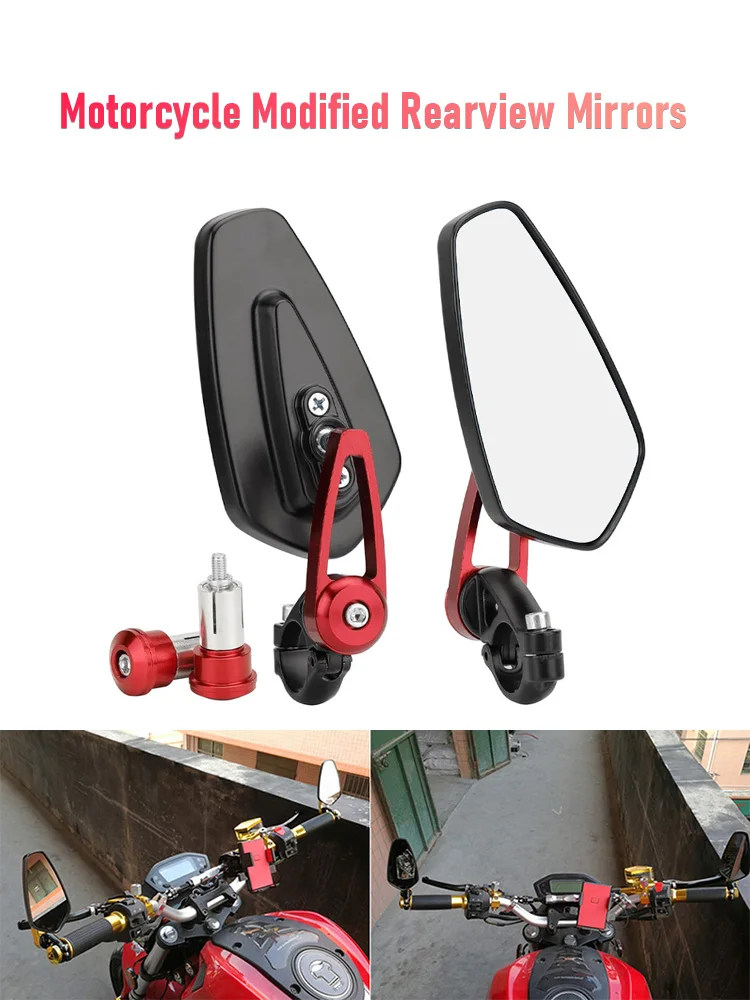 AliExpress Other 1 Pair 7/8" 22mm Motorcycle Aluminum Bar End Side Rearview Mirror Universal Motorbike Bike Handlebar Rear View Mirrors