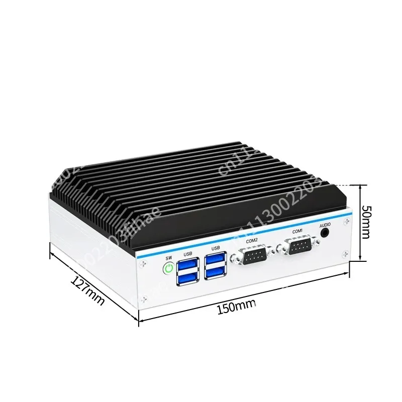 Fanless Industrial PC N100 Quad Core Dual Network Port RS485 Embedded Industrial Computer