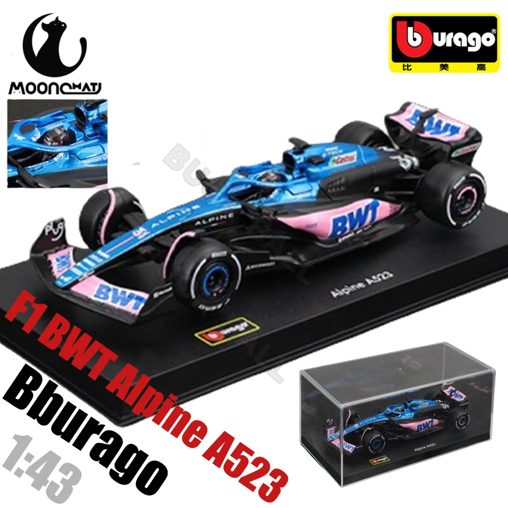 

Bburago 1:43 2023 BWT Alpine F1 Team A523 With Hardcover #31 Esteban Ocon #10 Pierre Gasly Alloy Car Model FORMULA 1 Racing Car