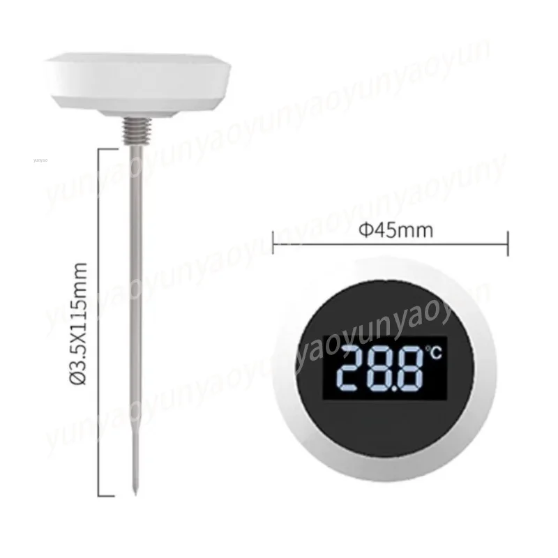 Waterproof Digital Food Thermometer, Screw Cap Temperature Probe for Coffee Tea, Instant Read