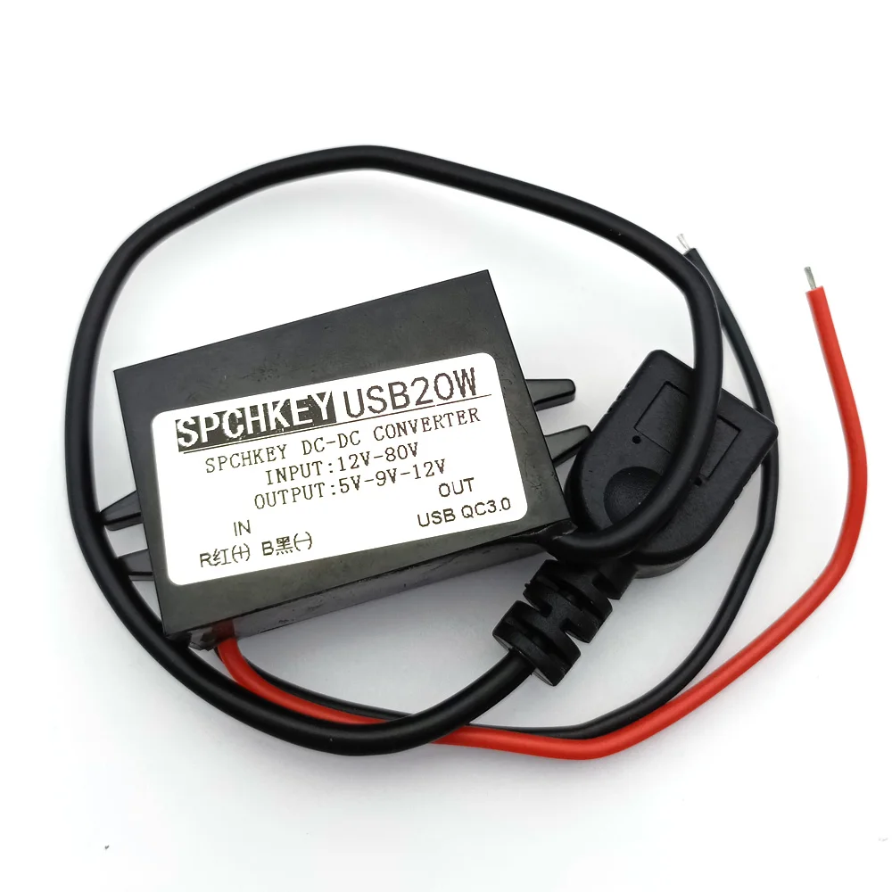 Step Down Power Converter USB DC 58/ 48/36/24/12/9V to 5V 3A DC Double USB Car Charge Connector Dual Output For Motorcycles Cars