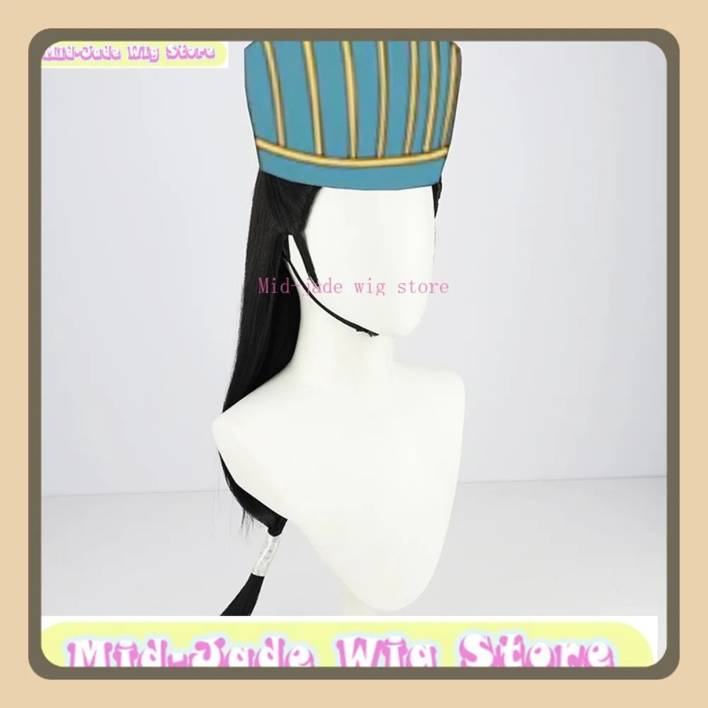 ミッドジェイドウィッグストアヤボーイ孔明コスプレウィッグアニメゲームコスプレブラックハーフジップストレートハロウィンパーティー