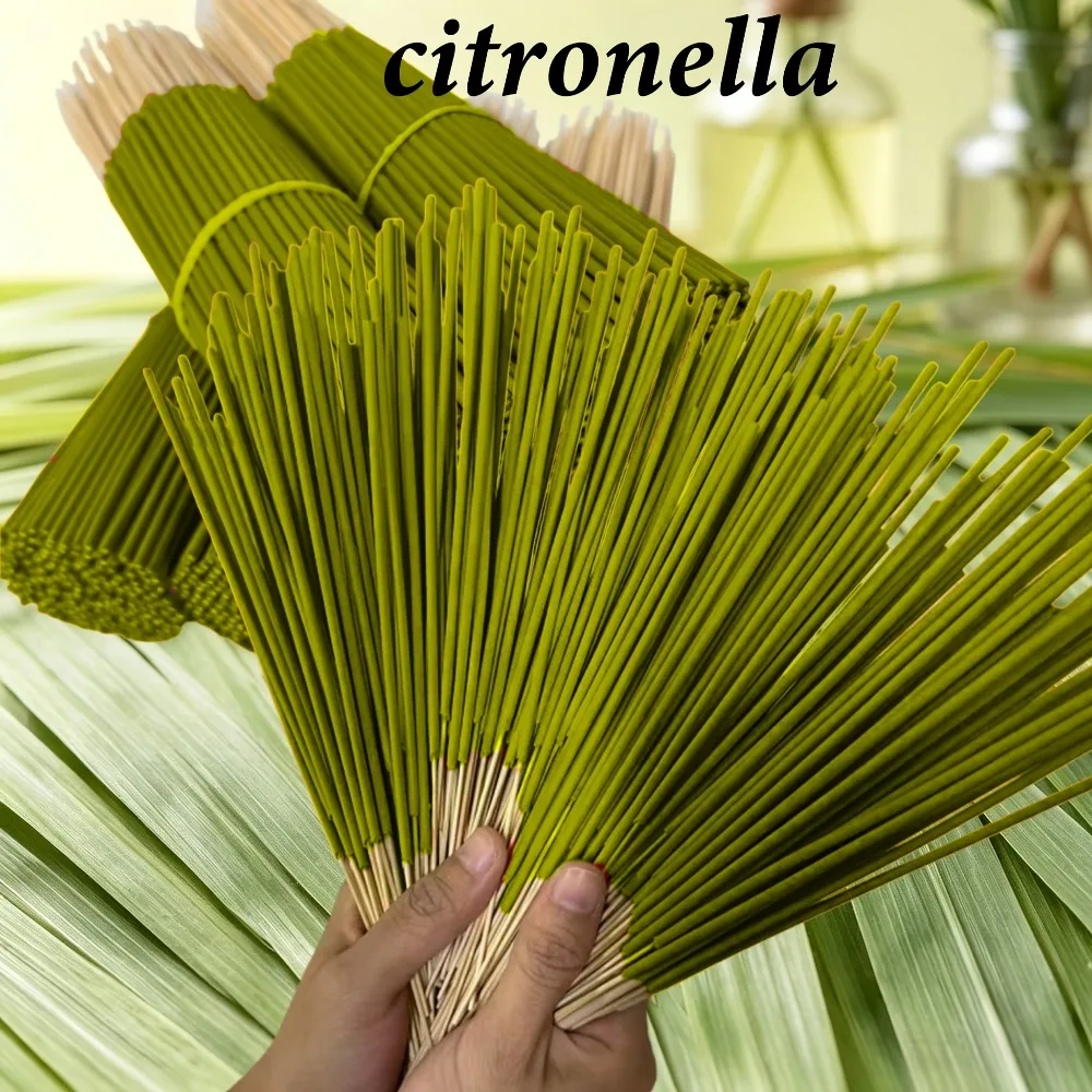 50/200 Stick Pack of Extended Lemongrass and Citronella Oil Sticks 45 Minute Burn Time Woody Refreshing Summer Scent