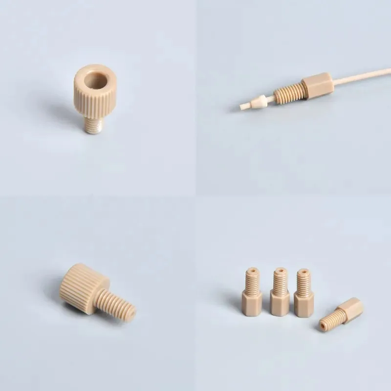 Heat-resistant and Economical 1.6mm OD PEEK Two-piece Hand Tightening Fitting Matching for HPLC