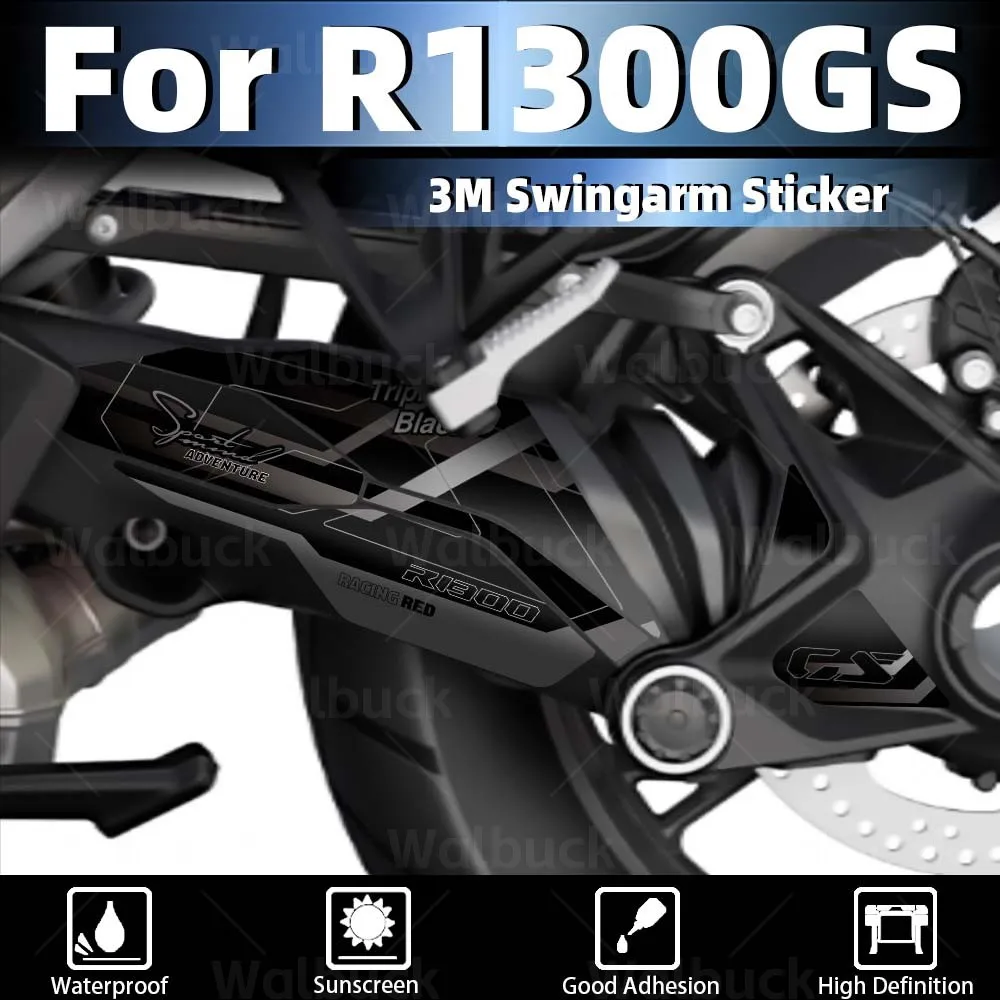 For R 1300 GSA R1300 GS r1300gs 2023 2024 Motorcycle Swingarm Decal Waterproof Rotating Shaft GS-Adventure Sticker Accessori