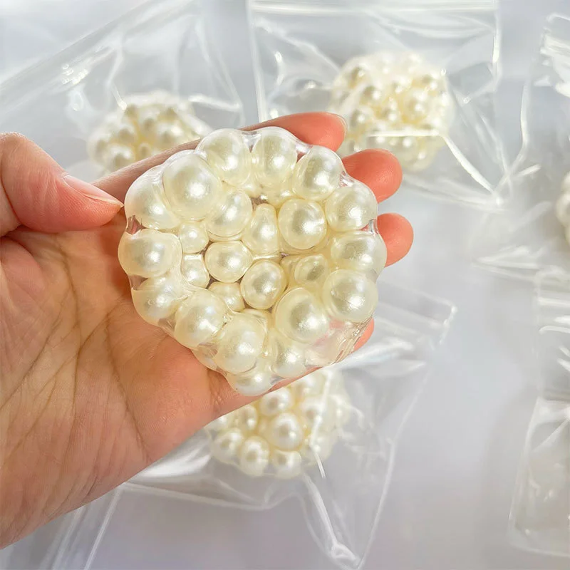 Squishy Pearl Stress Ball - Sensory Fidget Toy for Adults Kids Anxiety Relief, Squeeze Relax Gift