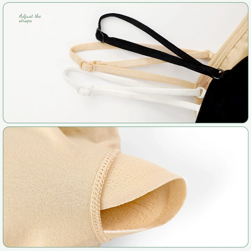 Women Ballet Tops Classical Dance Vest Spaghetti Strap Camisoles Ballet Dance Strap Tops Yoga Camisole with Chest Pads