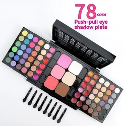 Make-Up Set Box Voor Vrouwen Combinatie Matte Oogschaduw Oogschaduw Lippenstift Eyeliner Concealer Poeder Maquiagem Met Aluminium Doos