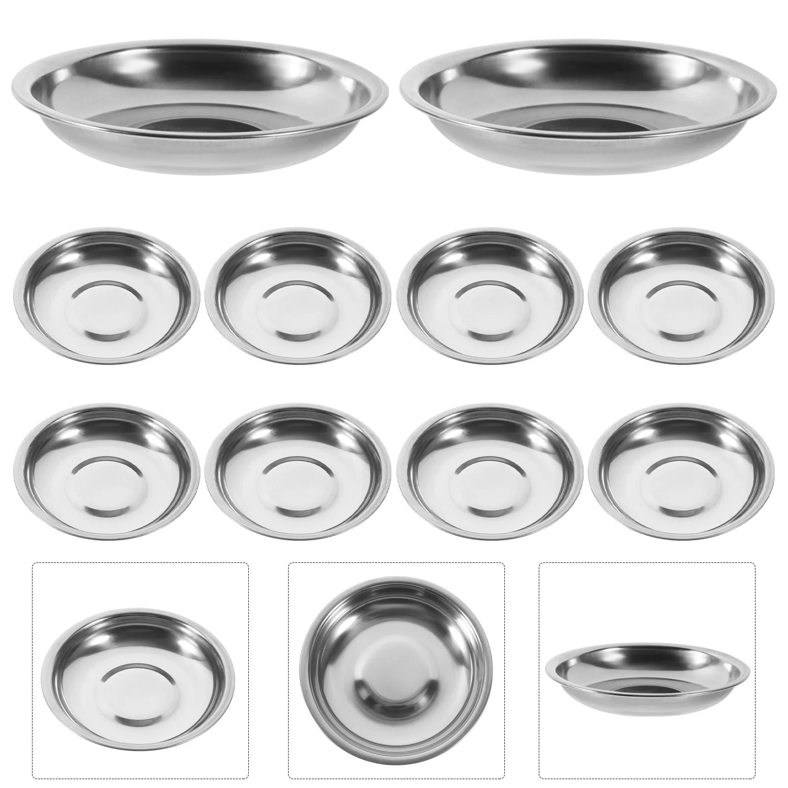 10 Pcs Disc Set Sauce Dish Dishes Appetizer Serving Plate Seasoning Bowl Kitchen Tableware Food Mustard Plates Dipping