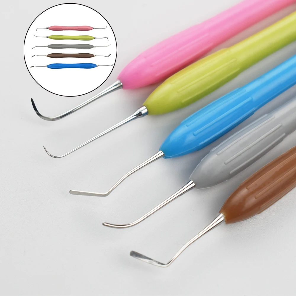 Dental Resin Filling Spatula Aesthetic Restoration Composite Resin Filler Spatula Knife Silicone Handle Dentist Tool Instrument