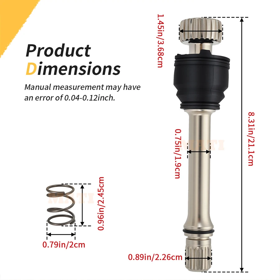 M MATI Rear Propeller Shaft For Honda Rancher 420 TRX420 FA5 FA6 Rubicon 500 520 TRX500 FA FM5 FM6 FM7 TRX520 FA FM6 2015-2024
