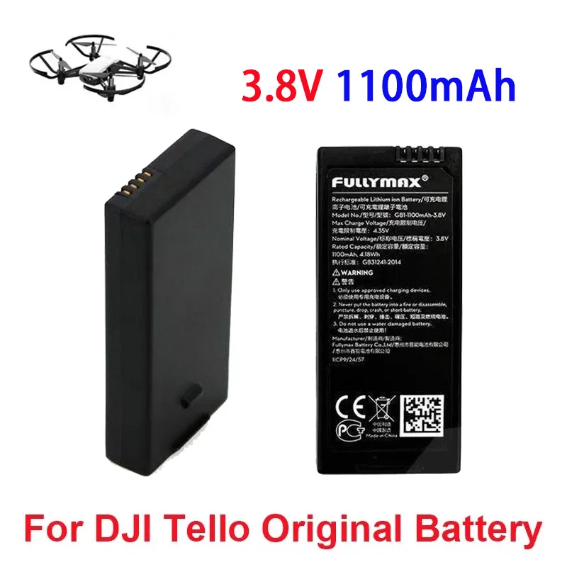 100% New Original Battery 3.8V 1100mAh Rechargeable Battery Pack For DJI Tello Intelligent Flight Drone  ✈️✈️
