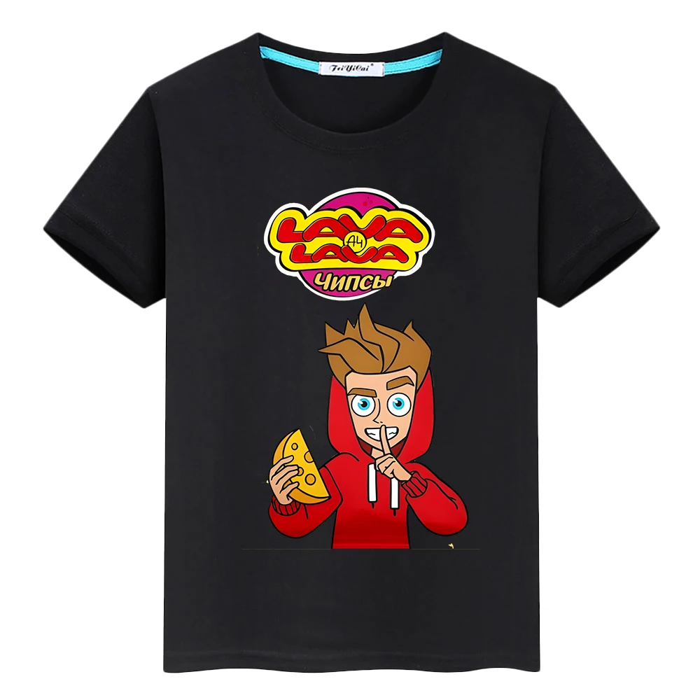 T-shirt court 100% coton pour enfants, vêtements pour filles, une pièce, Merch A4 Lamba Anime Tees, Y2K