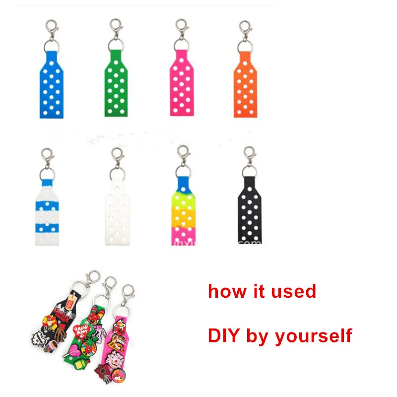 10Pcs New Rubber PVC Keychain With Hole For Charm OKC009 DIY Sorority Fraternity Divine 9 Bag Accessory Key Ring Promotion Gift