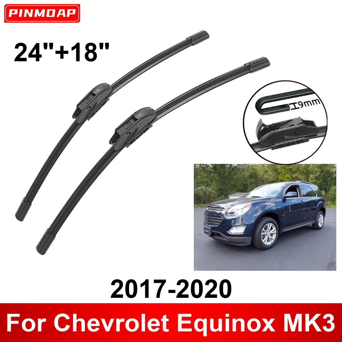 

Щетки стеклоочистителя для Chevrolet Equinox MK3, 2017-2020, 24 дюйма + 18 дюймов