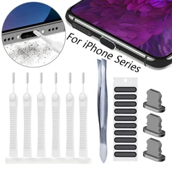 Phone Charging Port Dust Cleaner Kit Dustplug Cleaning Brush For iPhone 14 13 12 Pro Max iPhone X XR Port Cleaning Tool Set