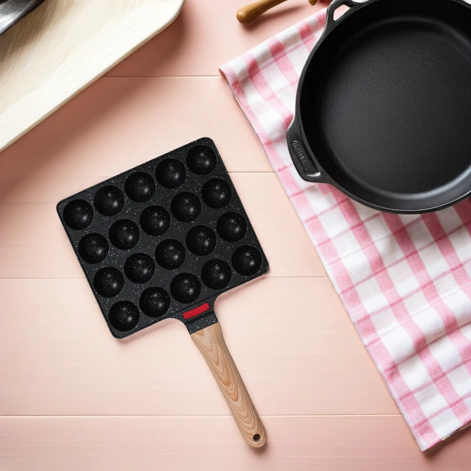 Small Nonstick Octopus Meatballs Baking Pan Aluminum Alloy Pancake Ball Maker Handheld Grill Plate for Breakfast Pancake Tools