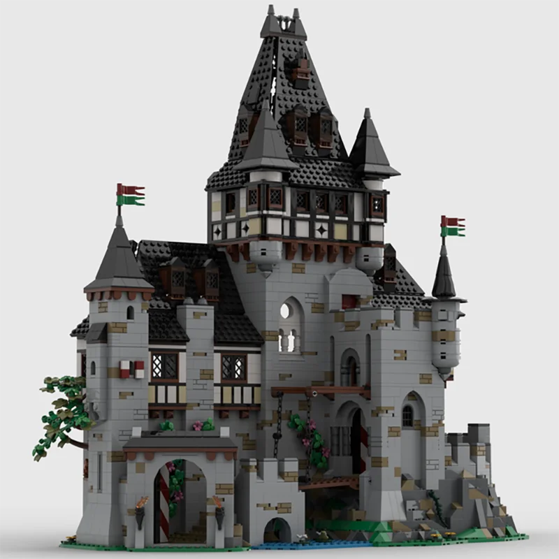 Castello fortre scena Moc Building Blocks Brickburg Castle Tecnologia Mattoni modulari Modello Regali Giocattoli di Natale Set fai da te Assemblaggio