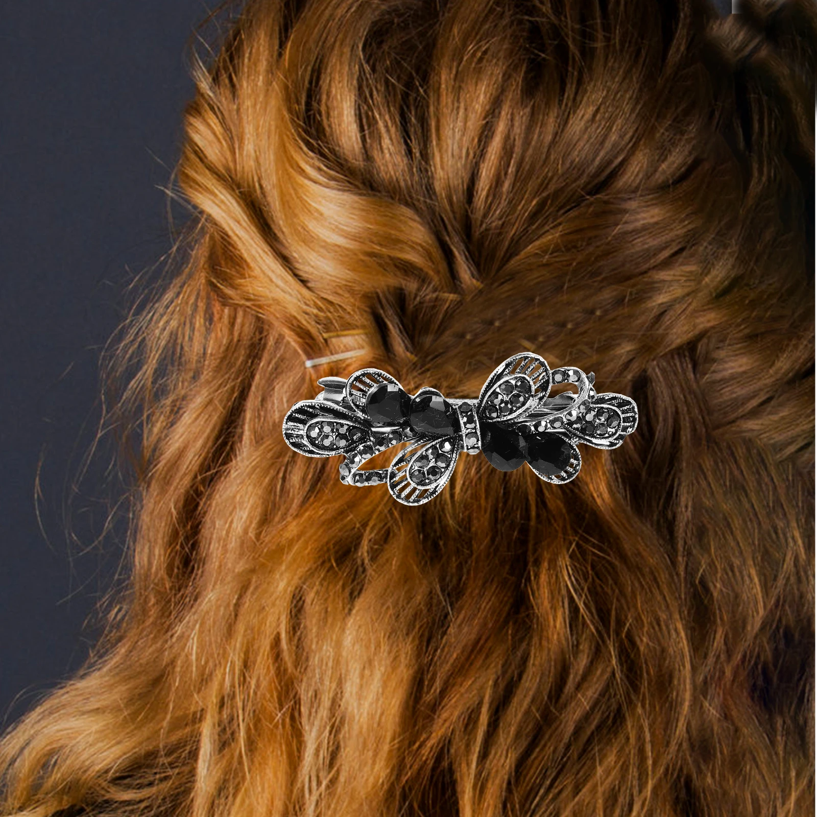 

Crystal Hairpin Rhinestone Barrettes Decorative Metal Clips Women Accessories Bride Elegant Spring Formal Wedding Styling
