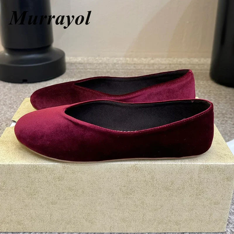 

lazy loafers Women Velvet Flats Round Toe Shallow Mouth Single Shoes Vacation Walking Shoes Lightweight Office Commuting Shoes