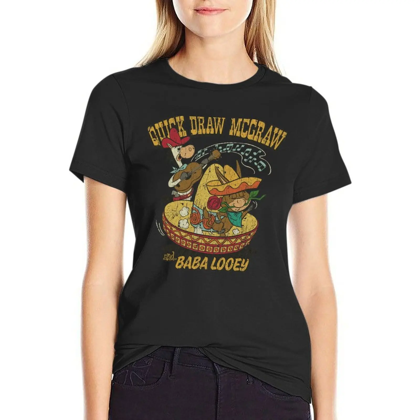 

Quick Draw McGraw & Baba Looey T-Shirt korean fashion aesthetic clothes luxury designer clothing Women