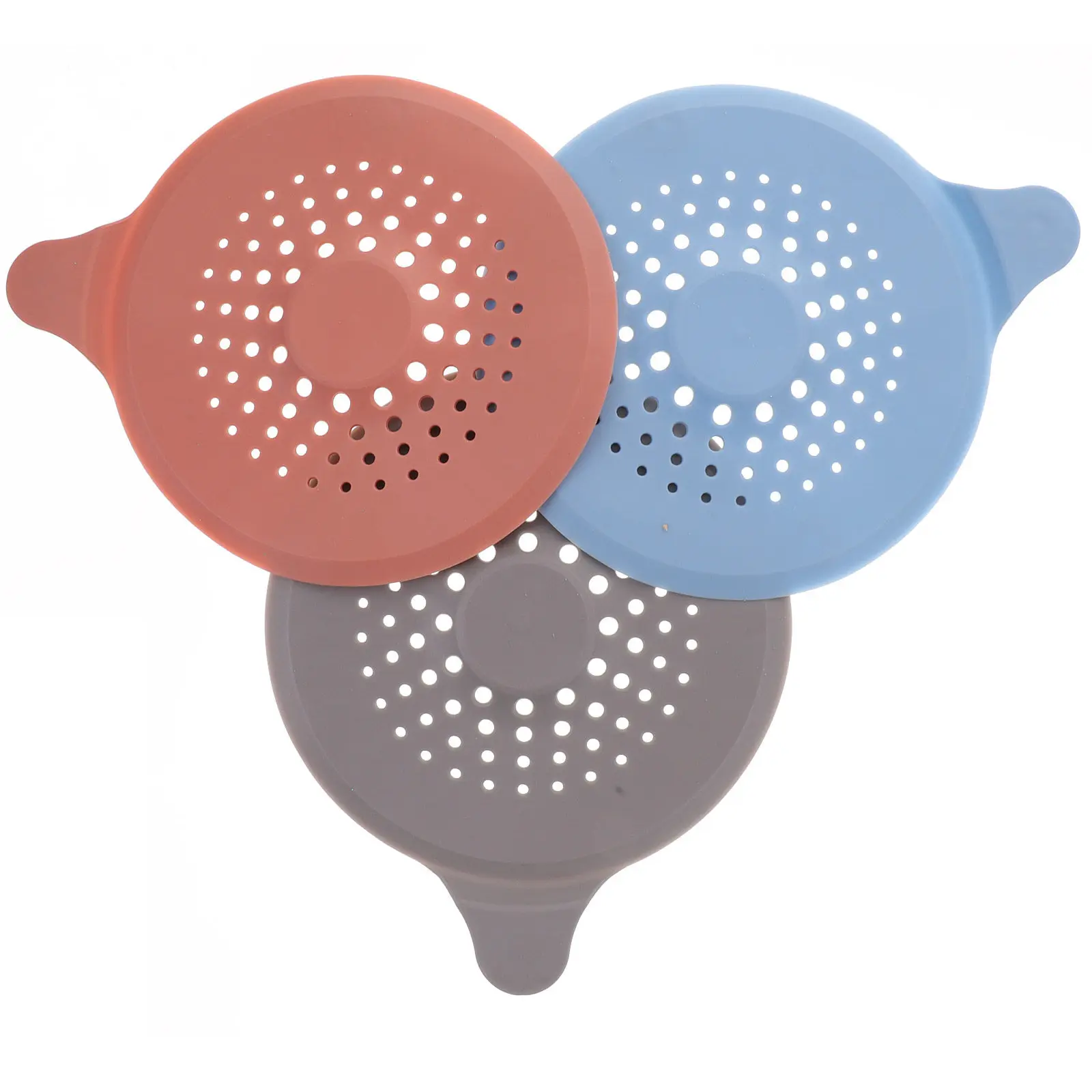 3Pcs High-Grade Drain Cover Hair Catcher Sink Filter Bathroom Shower Bathtub Kitchen Floor Drain Stopper Anti-Clog Easy Clean