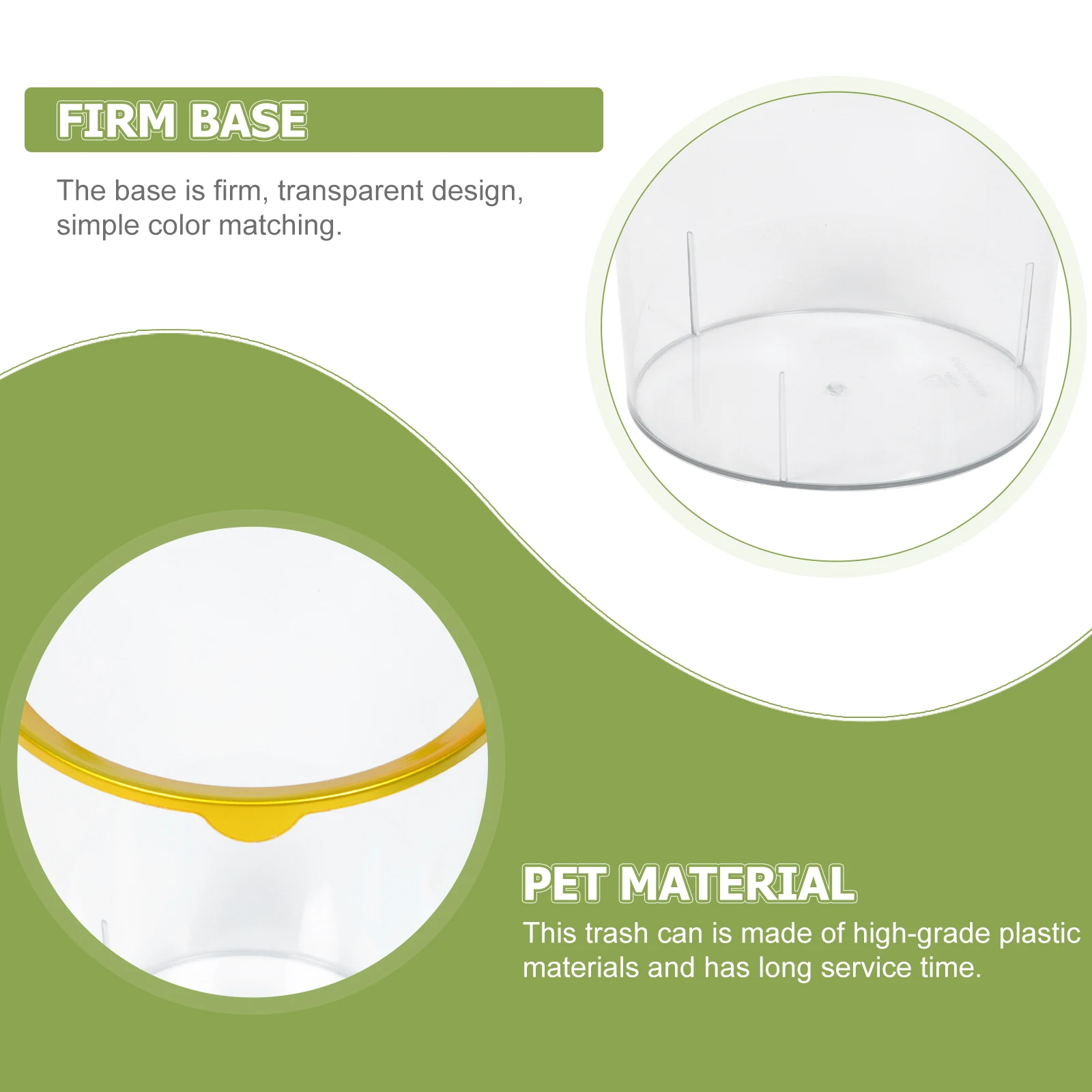 

Round Trash Can Dump Dumps Office with Lid Transparent Garbage Bin Large Rubbish Bins Plastic Box