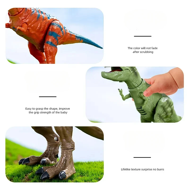 Tyrannosaurus Rex Velociraptor Simulated Dinosaur Toys Spinosaurus with Sound & Light, Roaring Toy for Kids Boys Birthday Gift